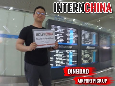Recolha no aeroporto de Qingdao (InternChina)