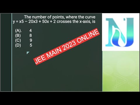 The number of points, where the curve y = x5 – 20x3 + 50x + 2 crosses the x-axis, is