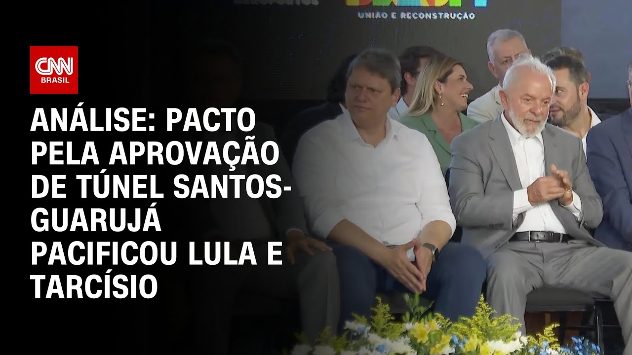 Análise: Pacto pela aprovação de Túnel Santos-Guarujá pacificou Lula e Tarcísio | BASTIDORES CNN