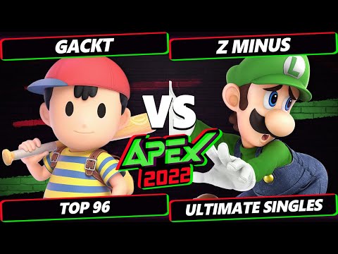 Apex 2022 - Gackt (Ness) Vs. Z Minus (Luigi) SSBU Ultimate Tournament