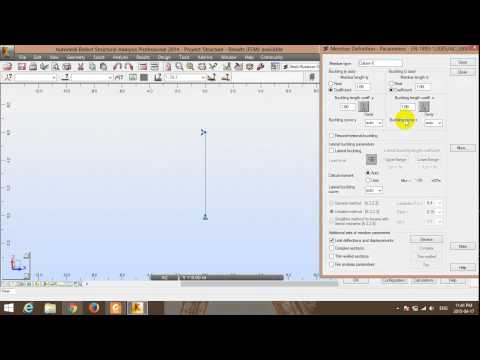 Robot Structural Analysis: EX1 Buckling resistance