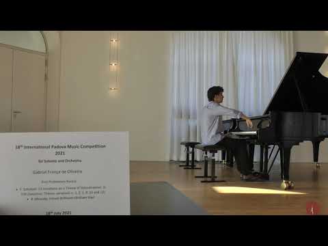 Gabriel França, 18th International Padova Music Competition 2021, for Soloists and Orchestra Round 1