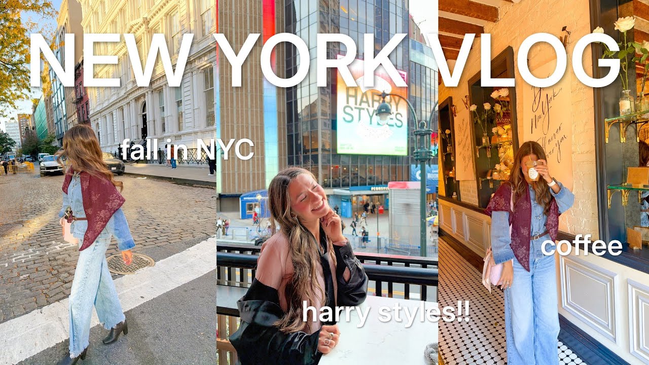 harry styles concert vlog in new york city 🪩 together together tour, pop up event, + shopping!