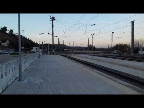 Comboio chegada a Santarém