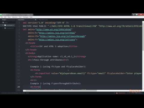 Diving into JSF API Pass through Attributes | packtpub com