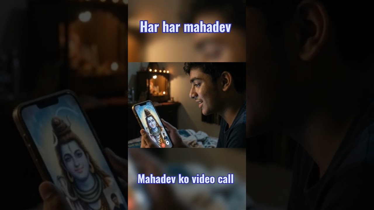 Bhakt Mahadev Se Video Call Par Baat Kar Raha Hai har har mahadev #shorts #viral #trending #shiv