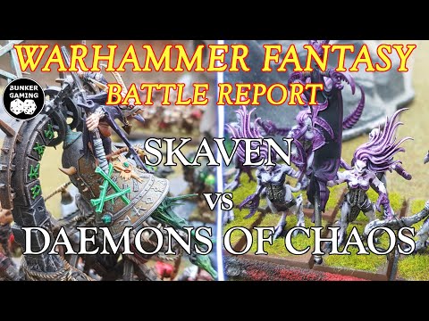 WARHAMMER FANTASY 8th ed BATTLE REPORT: Skaven vs Daemons of Chaos