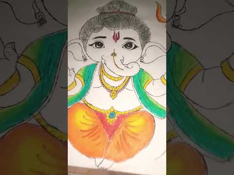Drawing of Ganapati Bappa #ganapatibappamorya#shorts#Tanvesh yadav arts05