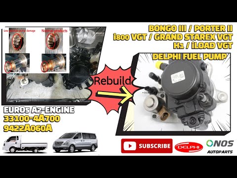 High Pressure DELPHI Fuel Pump Repair H1, GRAND STAREX, iLoad BONGO III 338004A700 9422A060A