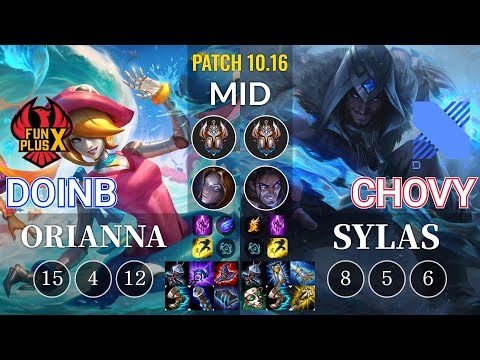 FPX Doinb Orianna vs DRX Chovy Sylas Mid - KR Patch 10.16