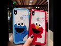 Lovely Cartoon Sesame Street Cookie Monster Elmo Case For IPhone Series