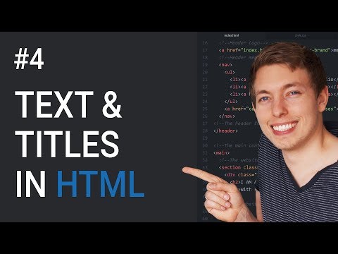 Learn 4 Learn to Create Titles and Text Using HTML | Learn HTML and CSS ...