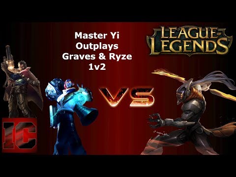 Master Yi Outplays Graves and Ryze 1v2 | #LeagueOfLegends (Season 7 Ranked)