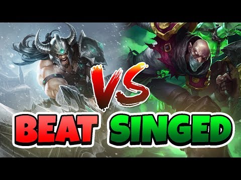 HOW TO WIN AGAINST SINGED TOPLANE AS TRYNDAMERE - League of Legends Full Gameplay