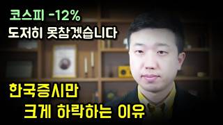 코스피만 크게 하락한 이유, 이제 못 참겠습니다