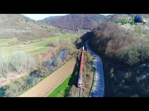 🚁🚂 Tren CFR MARFĂ Freight Train in Defileul Crișului Negru Canyon in Borz - 12 April 2021