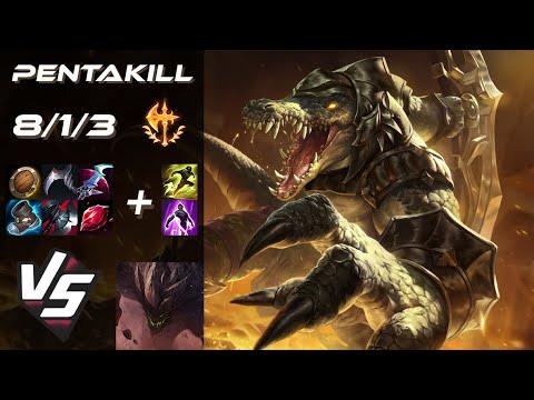 TOP Renekton vs Malphite [PENTAKILL] - EU Grandmaster Patch 25.S1.8