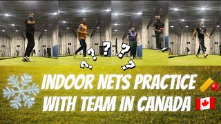 Indoor Winter ❄️ Nets Practice With Team In Canada 🇨🇦 | Multiple Sixes 😱😱| Happy New Year 🥳 |