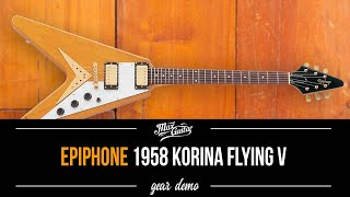Video thumbnail for Epiphone 1958 Korina Flying V - Gear Demo by Max Guitar B.V.