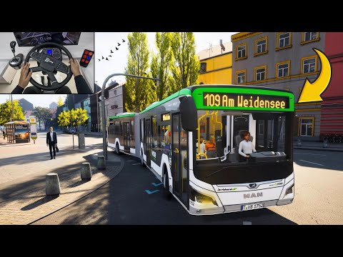 Realistic Bus Simulator 2025 - New City Transport Simulator: Bus | Steering Wheel Gameplay