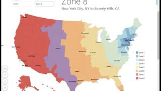 USPS Zone Map / Zip Code to City Look Up