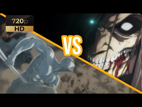 |HD 720P] EREN VS  The WARHAMMER Titan ! Attack on Titan Season 4 Episode 6