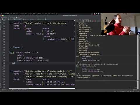 Learn Datalog Today Chapters 1-4 (Clojure Livecoding Stream)