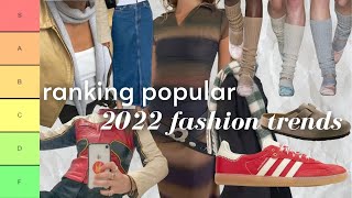the ultimate tier list ranking for 2022 fashion trends