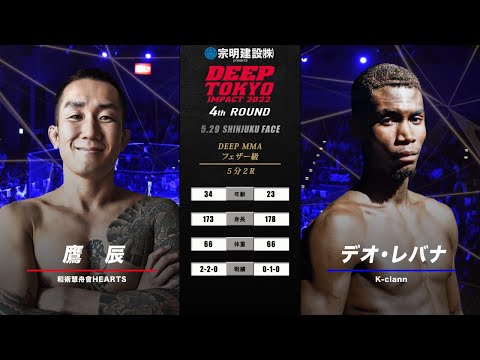 鷹辰(Takatatsu) VS デオ・レバナ(Deo Rebana) DEEP TOKYO IMPACT 4th ROUND