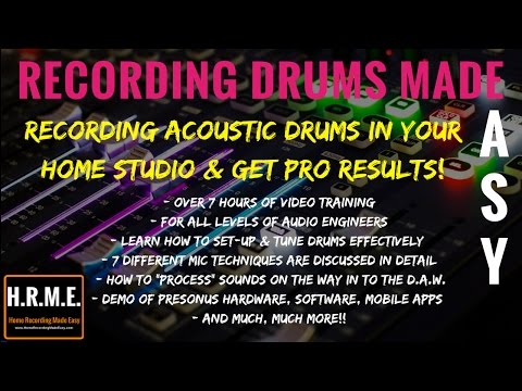 Presonus Studio One 3-How To-Recording Drums - Made Easy Sereis Footage