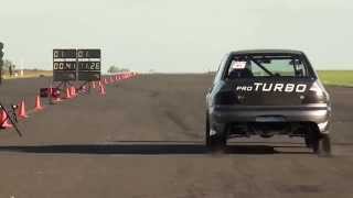 preview picture of video 'Bezpieczne wyścigi Ułęż 2014 ProTurbo Mitsubishi Lancer Przemek Komar 1/4 mili drag race'