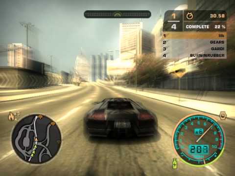 NFSMW Black Edition on Radeon X300 SE; 640 x 480, no AA, all other settings max