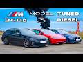 Tuned BMW diesel v new Tesla Model 3: DRAG RACE
