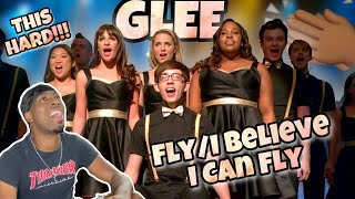 GLEE - Full Performance of &quot;Fly/I Believe I Can Fly&quot; from &quot;On My Way&quot; (FUNNY REACTION)