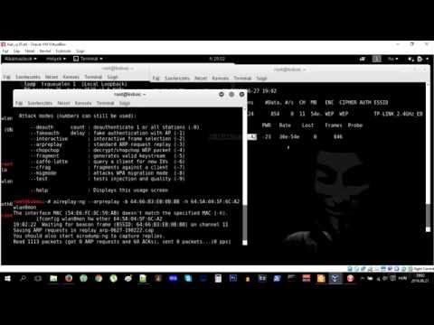 Kali linux - WEP titkosítású Wifik törése