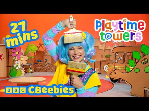 🎨 nello 的創意塔！27分鐘滿滿的勞作、繪畫與創意樂趣 | CBeebies (Playtime Towers with Sketch 🎨 | 27 Mins of Crafts, Painting & Creative Fun | CBeebies)