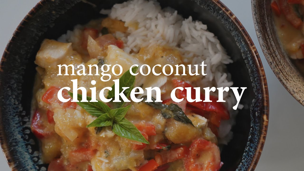 Mango coconut chicken curry recipe