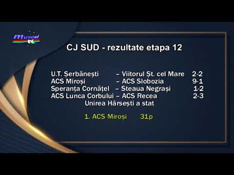 Jurnal MUSCEL TV 01.12.2021 SPORT – fotbal – Campionatul Județean, rezultate etapa 12