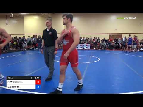 2018 Marine Corps US Open/UWW Junior Freestyle 79 Rnd Of 16 - Travis Wittlake (Team) Vs. Colin Sha