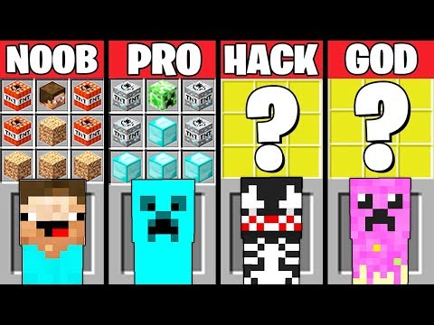 Minecraft Battle: SUPER CREEPER CRAFTING CHALLENGE - NOOB vs PRO vs HACKER vs GOD ~ Animation