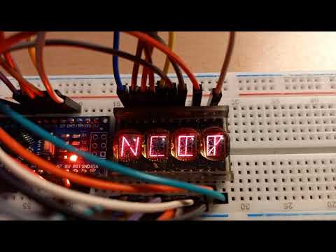 Vintage LED display DL3416 (SIEMENS) running demo