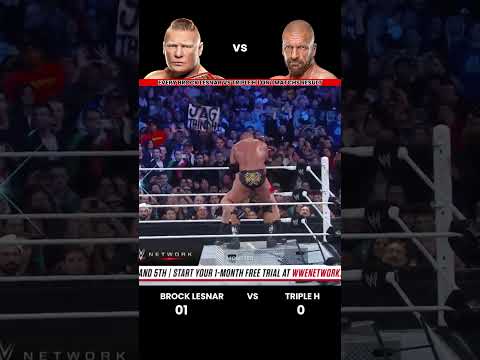 Every Brock Lesnar vs Triple H 1 vs 1 Match Result Edit 💥 #wwe
