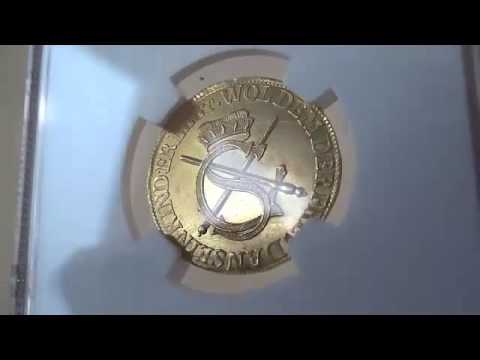 アンティークコイン ドイツ金貨 Saxony  Johan George I gold Ducat Restrike 1616 IHS MS63 NGC