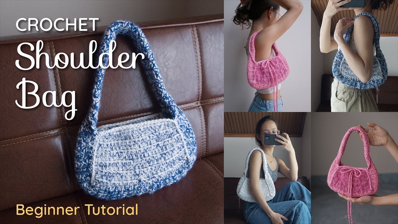 Crochet Shoulder Bag Tutorial for Beginners - EASY & FREE Pattern