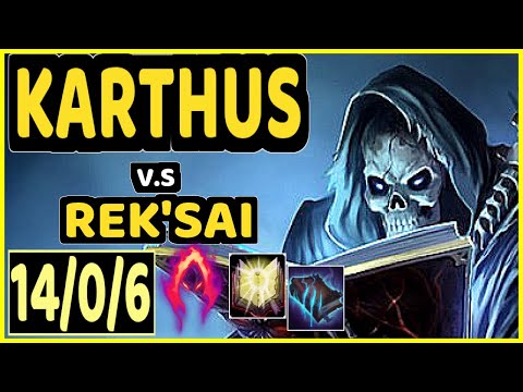STEFAN (KARTHUS) vs REK'SAI - 14/0/6 KDA JUNGLE GAMEPLAY - EUW Ranked GRANDMASTER