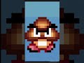 Making SNES Goomba In Pixel Art Viral Shorts Mario Art