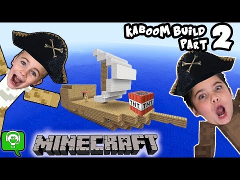 Minecraft KABOOM Part 2! Ship Build Challenge on HobbyKidsGaming