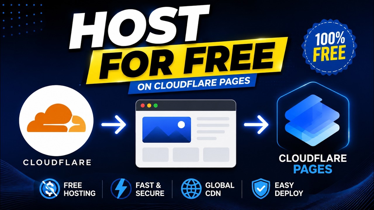 How to Host a Website on Cloudflare Pages for FREE 🚀 | Free Website Hosting Tutorial