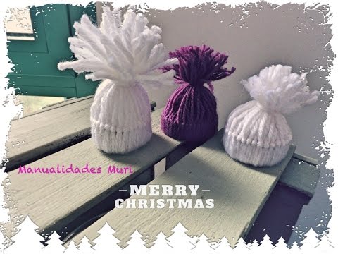 Manualidades Muri: cómo hacer gorros de lana decorar Navidad