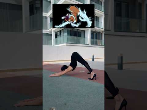 Anime poses in high heels💀 #dilyaabdusalimova #guiltygear #jacko #animecosplay #animeyogachallenge